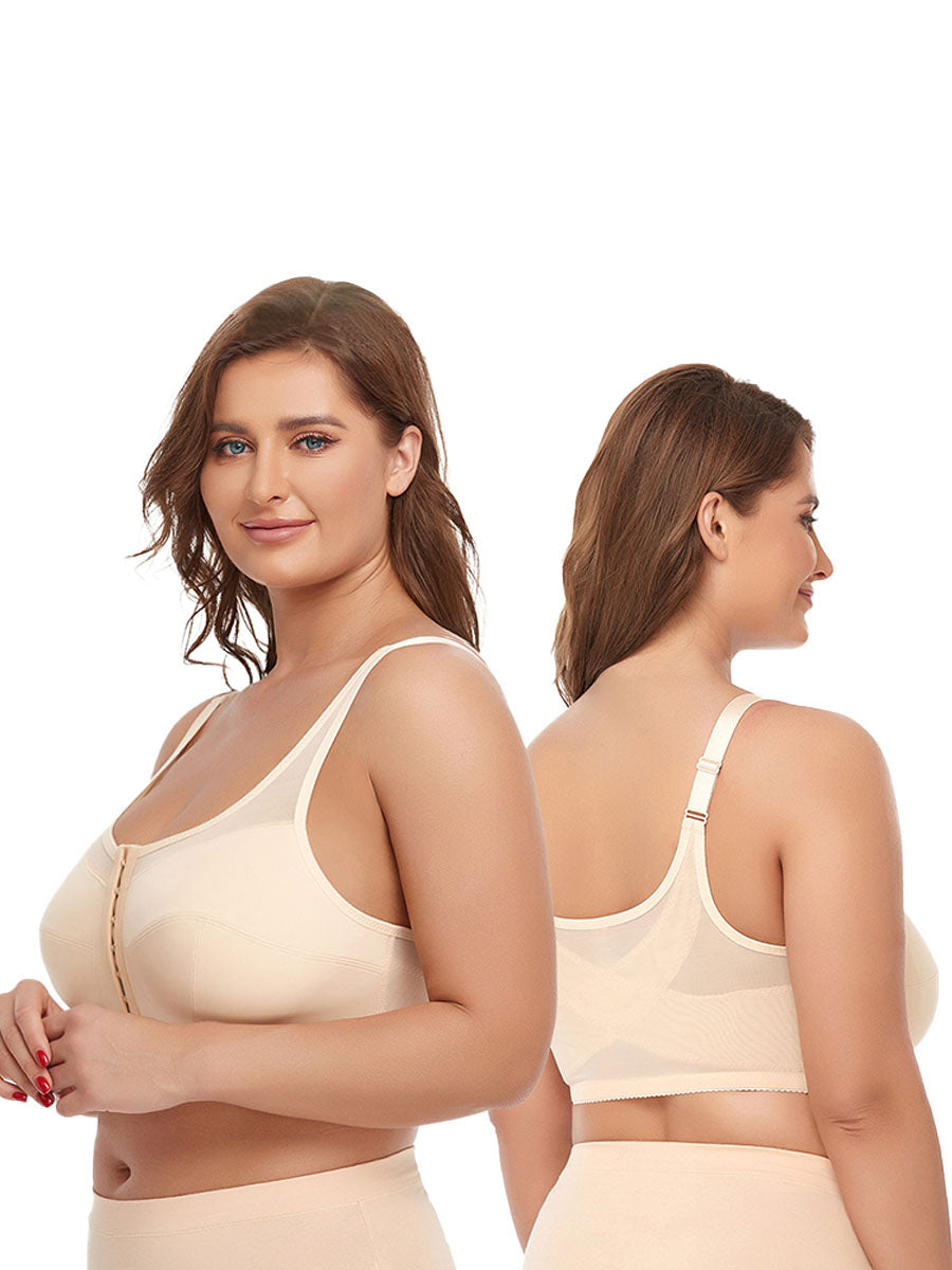 Wireless Front Button Comfort Bra