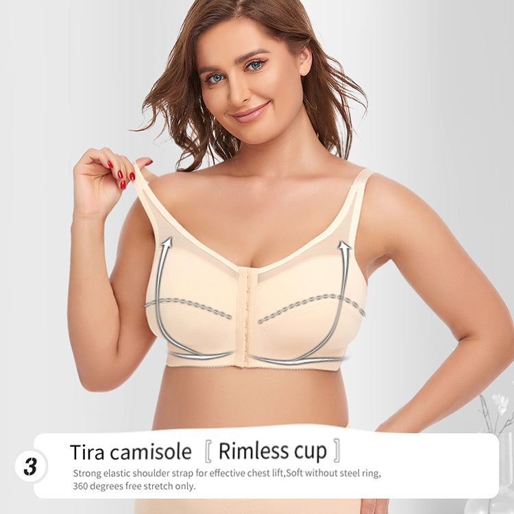 Wireless Front Button Comfort Bra